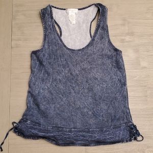 Denim womens tank top